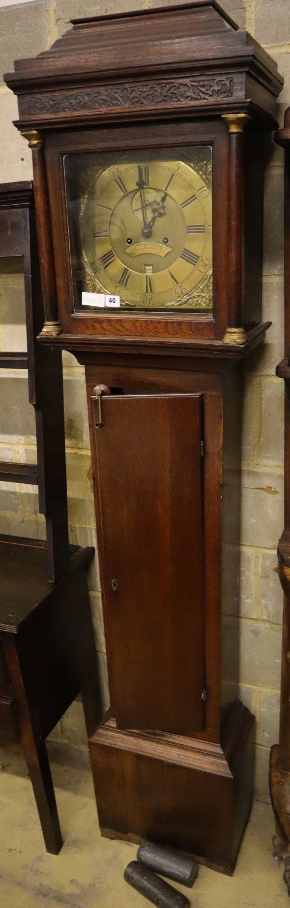 Thomas Quested, Rye. A George III oak eight day longcase clock, height 216cm